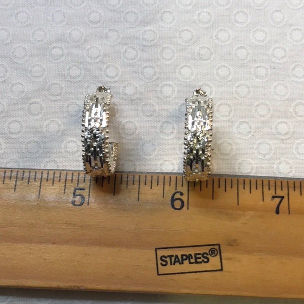 Sterling Silver Earring Hoops - image 2